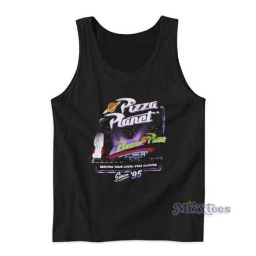 Toy Story Pizza Planet Serving Your Local Star Cluster Tank Top