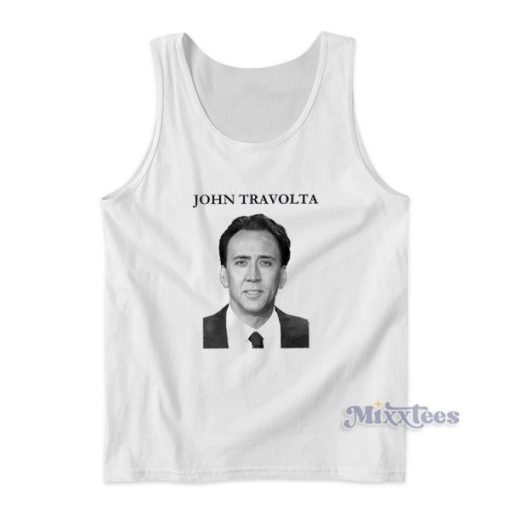 Travolta Nicolas Cage Face Tank Top for Unisex