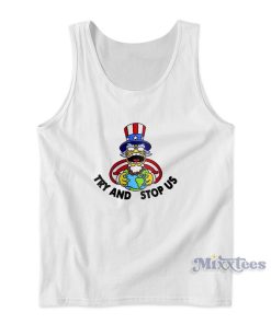 Try And Stop Us The Simpsons Tank Top for Unisex Try And Stop Us The Simpsons Tank Top for Unisex