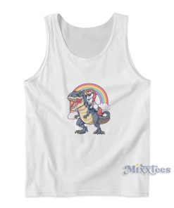 Unicorn Riding A T-Rex Dinosaur Tank Top for Unisex Unicorn Riding A T-Rex Dinosaur Tank Top for Unisex