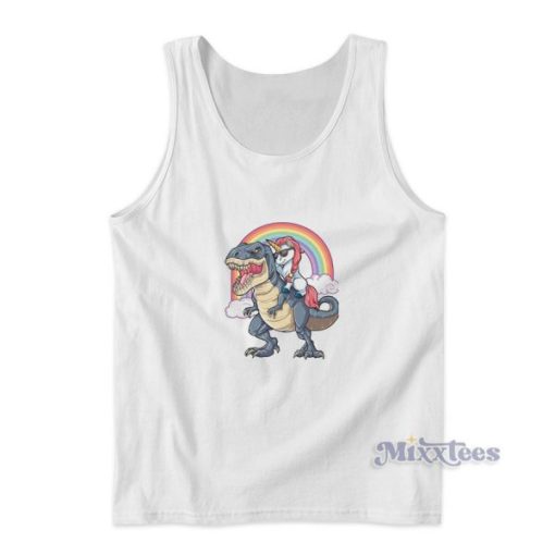 Unicorn Riding A T-Rex Dinosaur Tank Top for Unisex