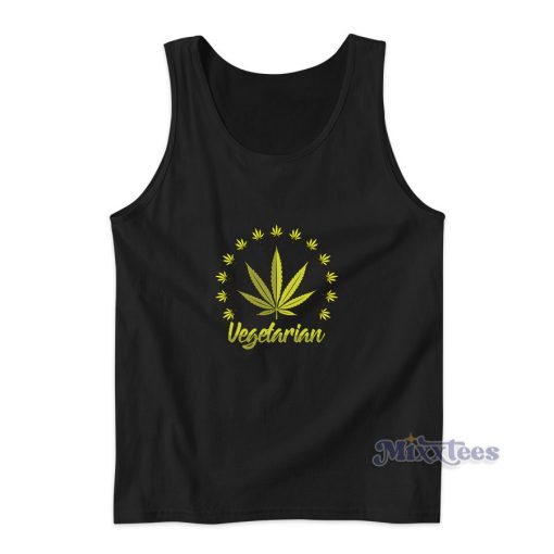 Vegetarian Marijuana Tank Top for Unisex