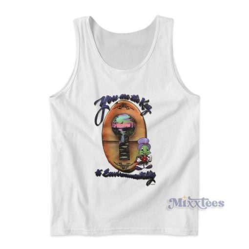 Vintage Disney Pinocchio Jiminy Cricket Tank Top for Unisex