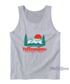 Vintage Yellowstone Mountains Tank Top for Unisex Vintage Yellowstone Mountains Tank Top for Unisex