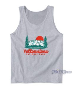 Vintage Yellowstone Mountains Tank Top for Unisex