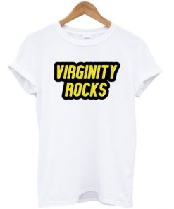 Virginity Rocks Yellow White T-shirt Virginity Rocks Yellow White T-shirt