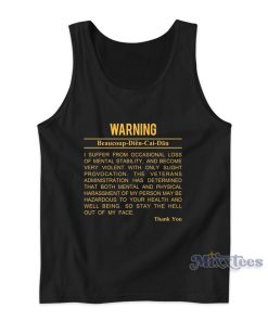 Warning Beau coup Dien Cai Dau Tank Top for Unisex Warning Beau coup Dien Cai Dau Tank Top for Unisex