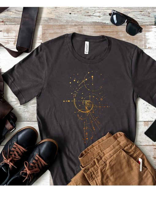 golden circles fibonacci t-shirt