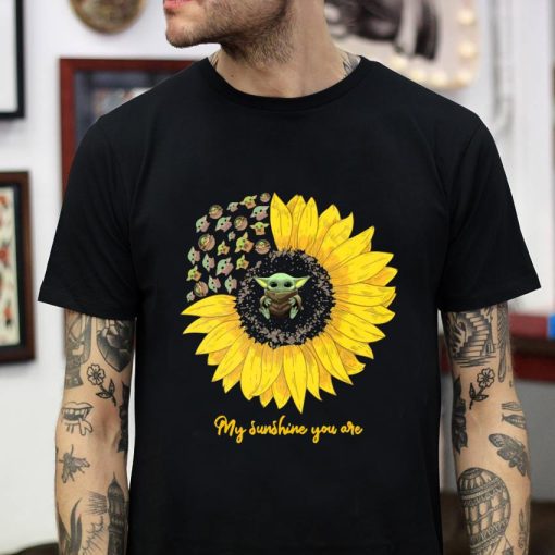 The Mandalorian Baby Yoda sunflower my sunshine you are t-shirt