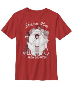 Boy’s Big Hero 6 Holiday Hugs From Daughter T-Shirt