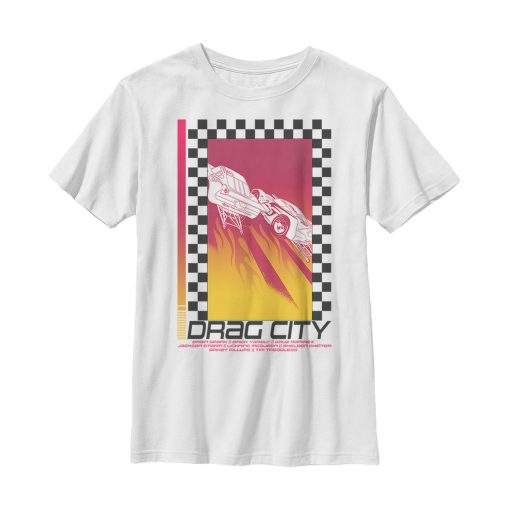 Boy’s Cars Checker Flame Drag City T-Shirt