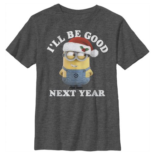 Boy’s Despicable Me Christmas Minions Be Good Next Year T-Shirt