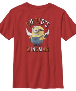 Boy’s Despicable Me Minions Cupid’s Wingman Valentine’s T-Shirt