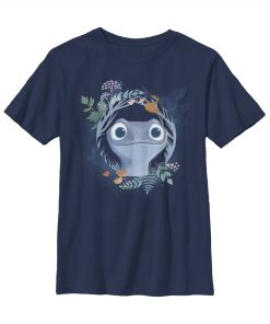 Boy’s Frozen 2 Bruni The Salamander Watercolor Portrait T-Shirt