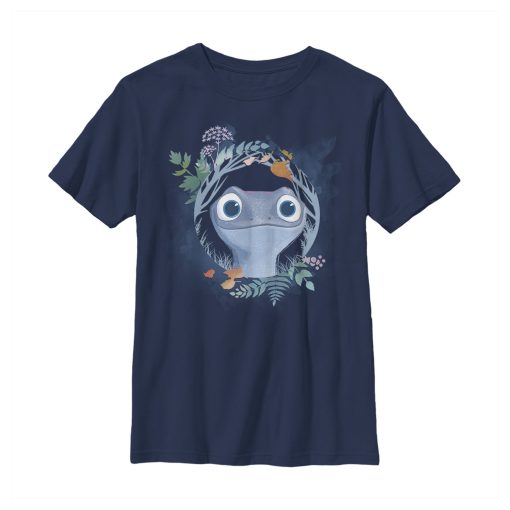 Boy’s Frozen 2 Bruni The Salamander Watercolor Portrait T-Shirt