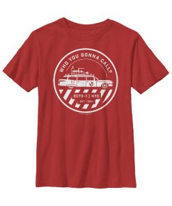 Boy’s Ghostbusters Ecto-1 Wagon Logo T-Shirt
