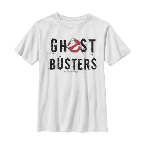 Boy’s Ghostbusters Scratchy Text Logo T-Shirt