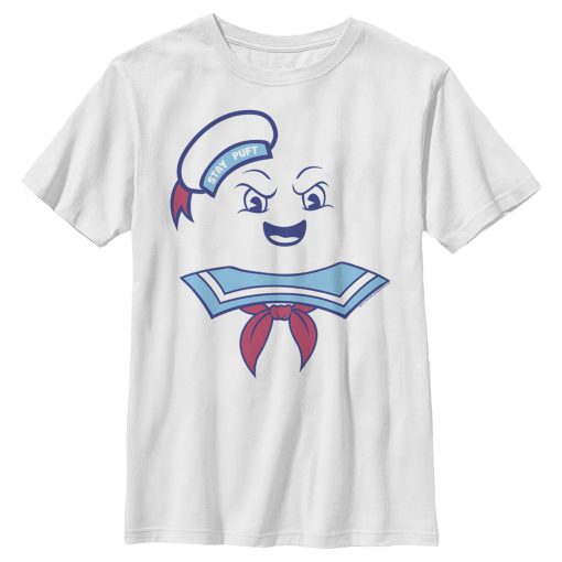 Boy’s Ghostbusters Stay Puft Marshmallow Man Face T-Shirt