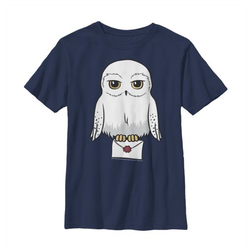 Boy’s Harry Potter Cartoon Hedwig Letter T-Shirt