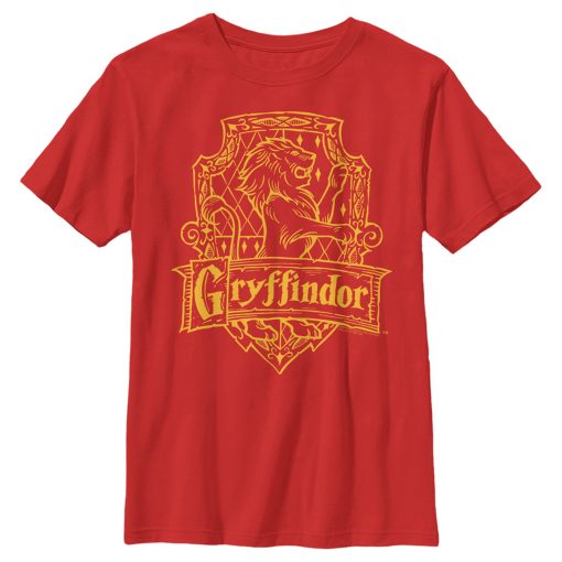 Boy’s Harry Potter Gryffindor Line Art Crest T-Shirt