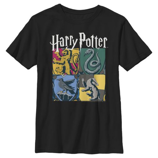 Boy’s Harry Potter Hogwarts Houses Vintage Collage T-Shirt