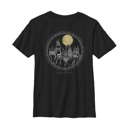 Boy’s Harry Potter Hogwarts Line Art Moonrise T-Shirt