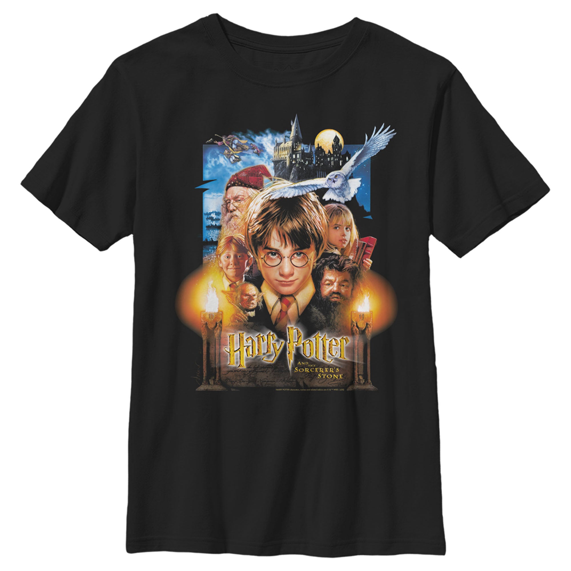 Boy's Harry Potter Sorcerer's Stone Movie Poster T-Shirt Boy's Harry Potter Sorcerer's Stone Movie Poster T-Shirt