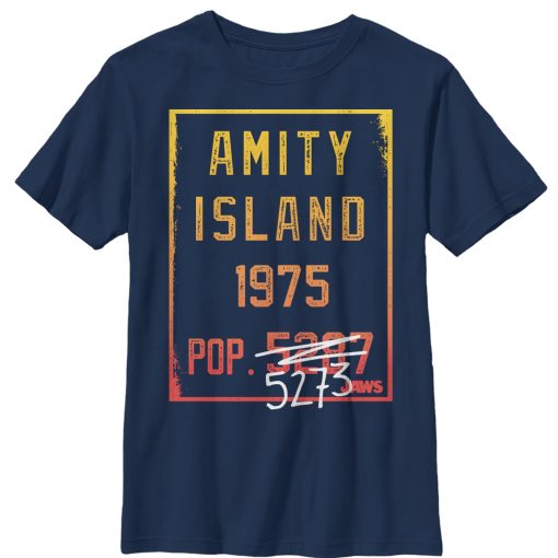 Boy’s Jaws Amity Island Population T-Shirt