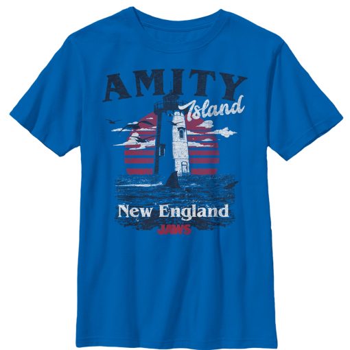 Boy’s Jaws Amity Island Tourist Lighthouse T-Shirt