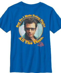 Boy’s Jurassic Park Dr. Malcolm Right all the Time T-Shirt