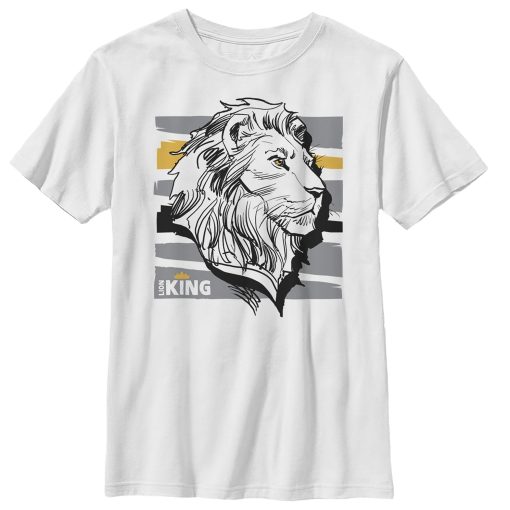 Boy’s Lion King Mufasa Stripe Profile T-Shirt