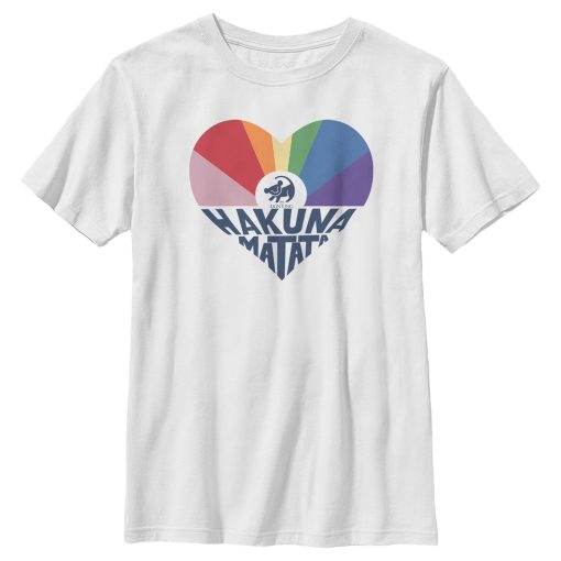 Boy’s Lion King Rainbow Hakuna Matata Heart T-Shirt