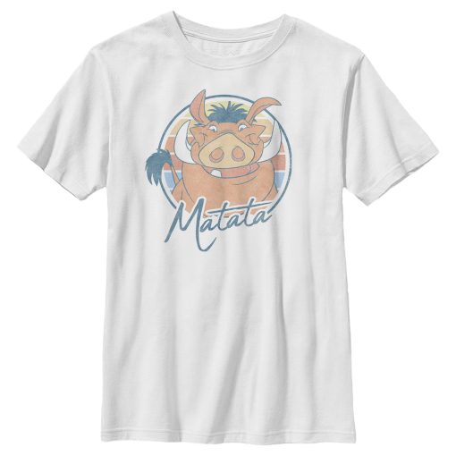 Boy’s Lion King Retro Matata Pumbaa T-Shirt