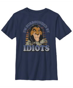 Boy’s Lion King Scar Surrounded By Idiots Sunset T-Shirt