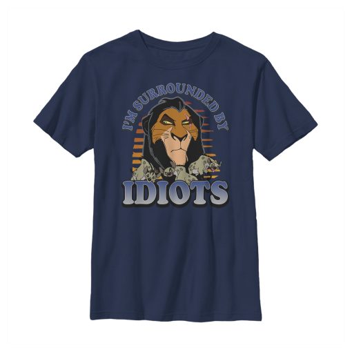 Boy’s Lion King Scar Surrounded By Idiots Sunset T-Shirt