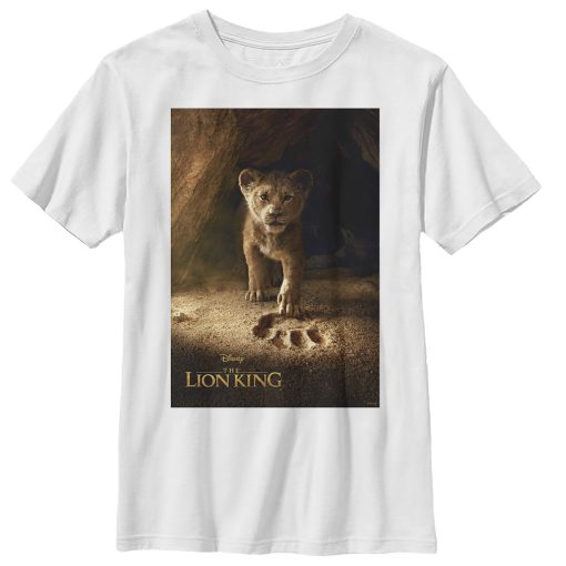 Boy’s Lion King Simba Paw Movie Poster T-Shirt