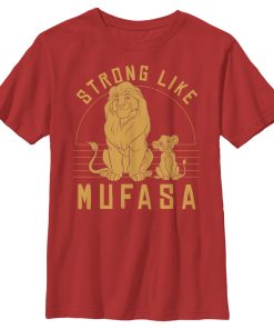 Boy’s Lion King Strong Like Father Mufasa T-Shirt