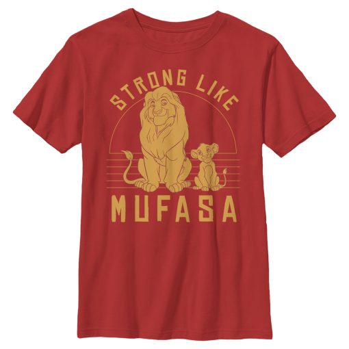 Boy’s Lion King Strong Like Father Mufasa T-Shirt