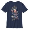 Boy’s Marvel Christmas Captain Marvel Merry & Bright T-Shirt