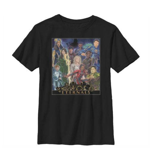 Boy’s Marvel Eternals Watercolor Poster T-Shirt