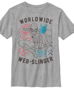 Boy’s Marvel Spider-Man Far From Home Worldwide Icons T-Shirt