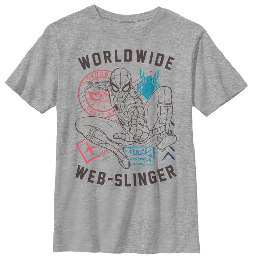 Boy’s Marvel Spider-Man Far From Home Worldwide Icons T-Shirt