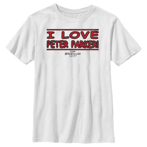 Boy’s Marvel Spider-Man No Way Home I Love Peter Parker T-Shirt