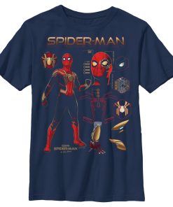 Boy’s Marvel Spider-Man No Way Home Iron Suit Gear T-Shirt