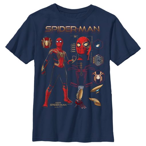 Boy’s Marvel Spider-Man No Way Home Iron Suit Gear T-Shirt