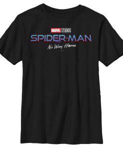 Boy’s Marvel Spider-Man No Way Home Logo Black T-Shirt