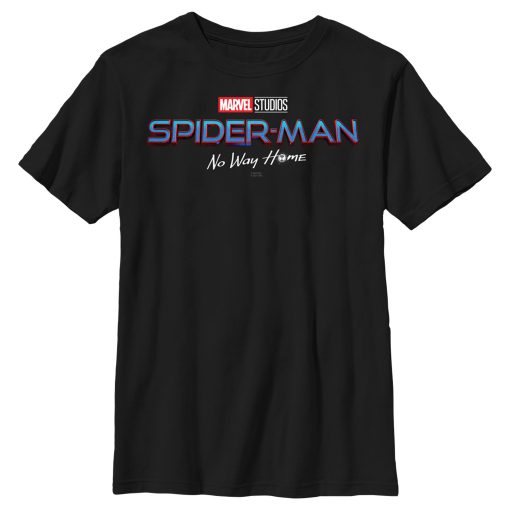 Boy’s Marvel Spider-Man No Way Home Logo Black T-Shirt