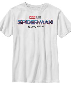 Boy’s Marvel Spider-Man No Way Home Logo White T-Shirt