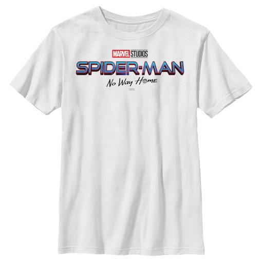 Boy’s Marvel Spider-Man No Way Home Logo White T-Shirt