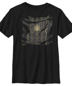 Boy’s Marvel Spider-Man No Way Home Ripped Black Suit T-Shirt